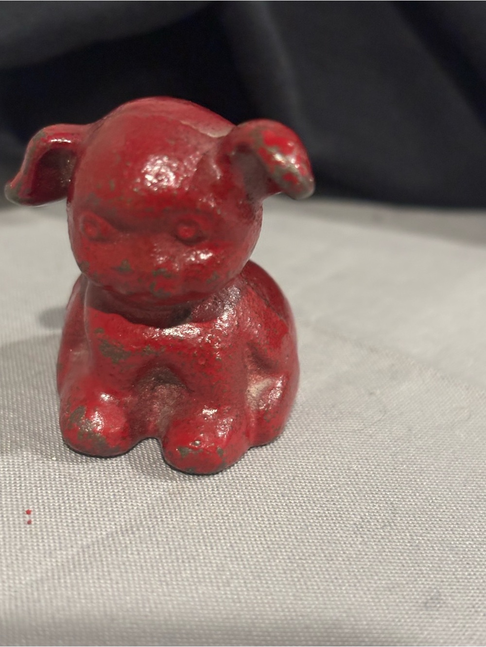Hines Pup Red Iron Puppy Figurine